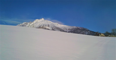 Blick auf die Kammspitze im Winter